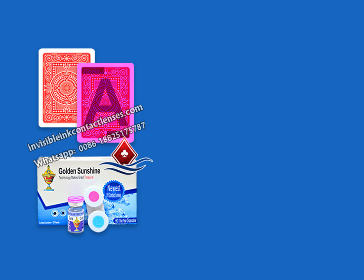 Lenti a contatto con inchiostro invisibile per vedere attraverso le carte segnate invisible ink contact lenses for marked cards