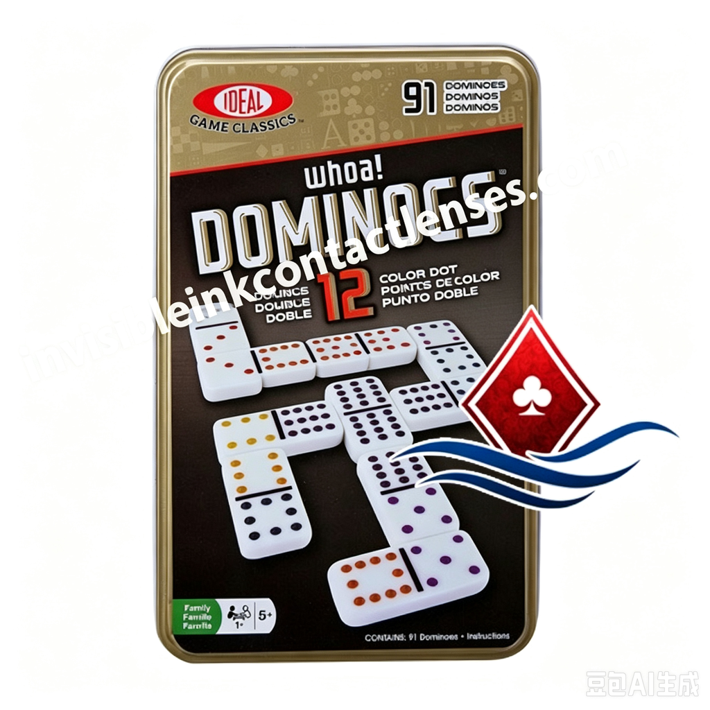 Domino contrassegnati con inchiostro invisibile per lenti a contatto a infrarossi