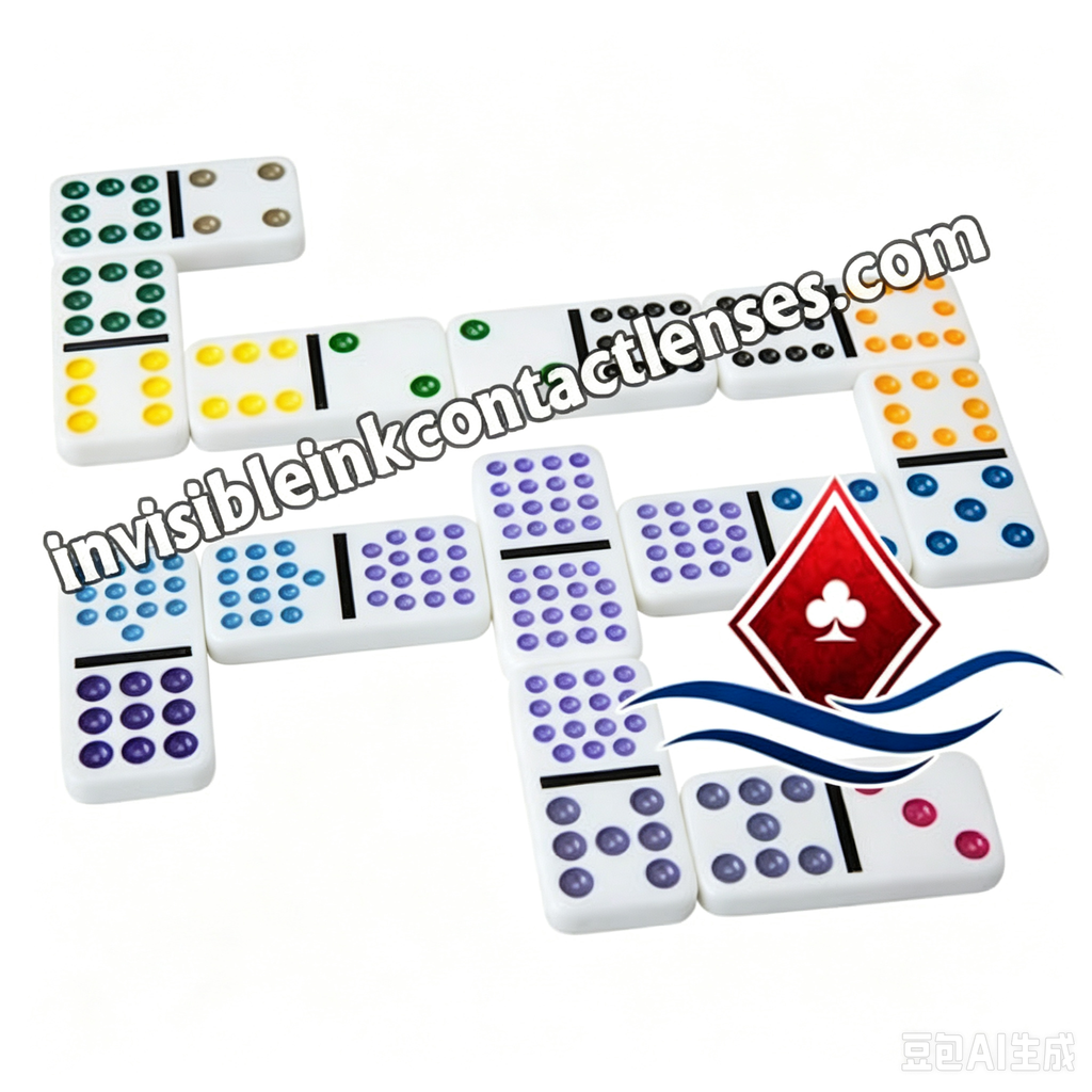Domino contrassegnati con inchiostro invisibile per lenti a contatto a infrarossi