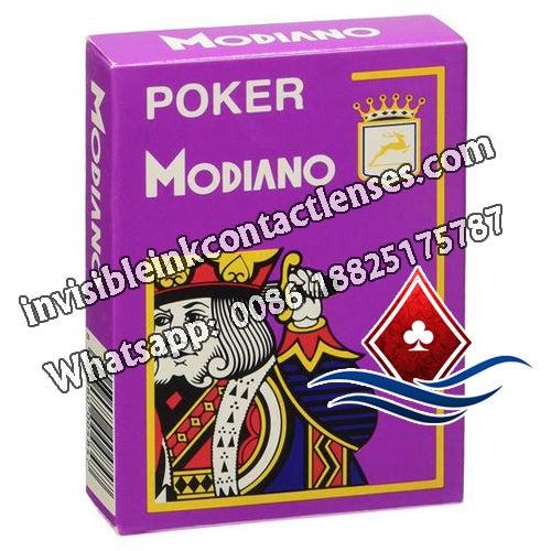 purple modiano cristallo marked poker cards